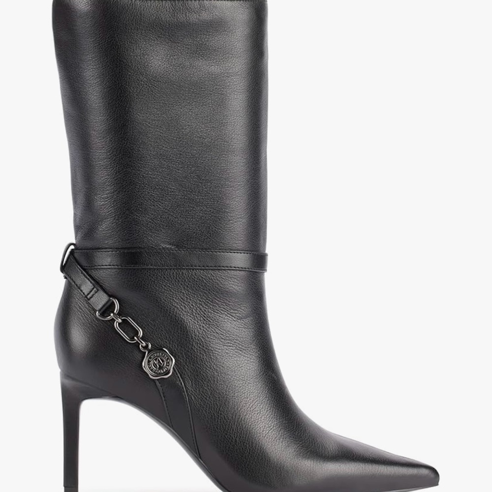 Karl Lagerfeld Women’s Sharina Midi-Calf Heeled Booties. Brand New. 8.5